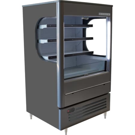 Beverage-Air Open Air Merchandiser, Vertical, 7 Cu. Ft, 115 Volt, Grey VMHC7-1-G